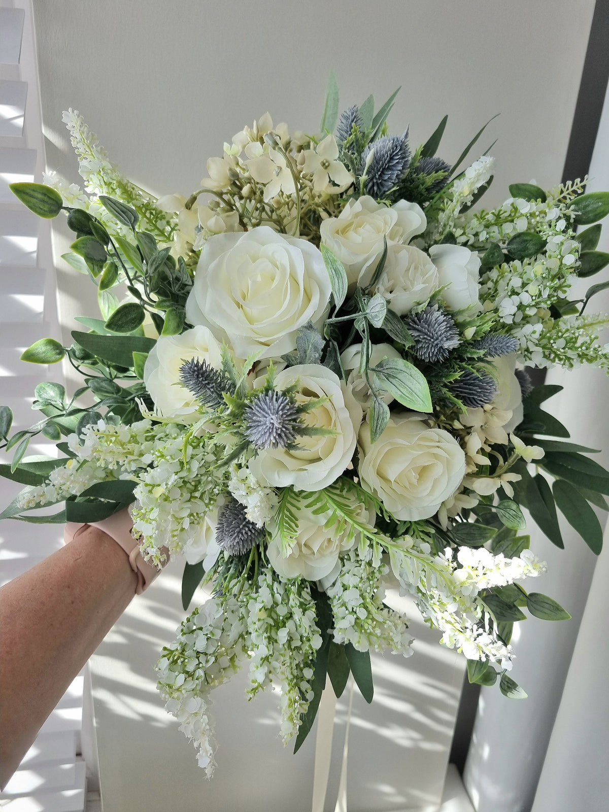 Roses & Thistles artificial wedding flowers
