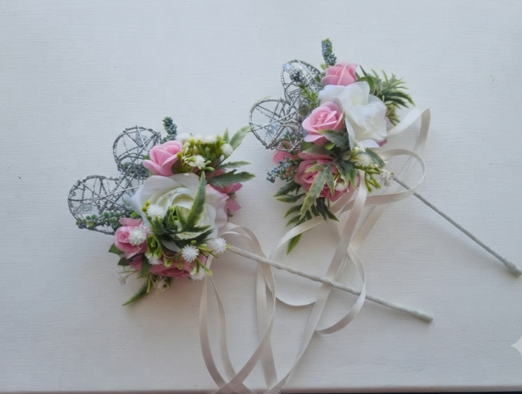 Pink Flowergirl wand