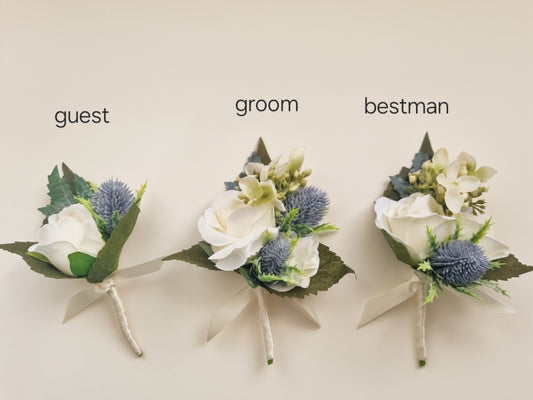 Roses & Thistles buttonholes