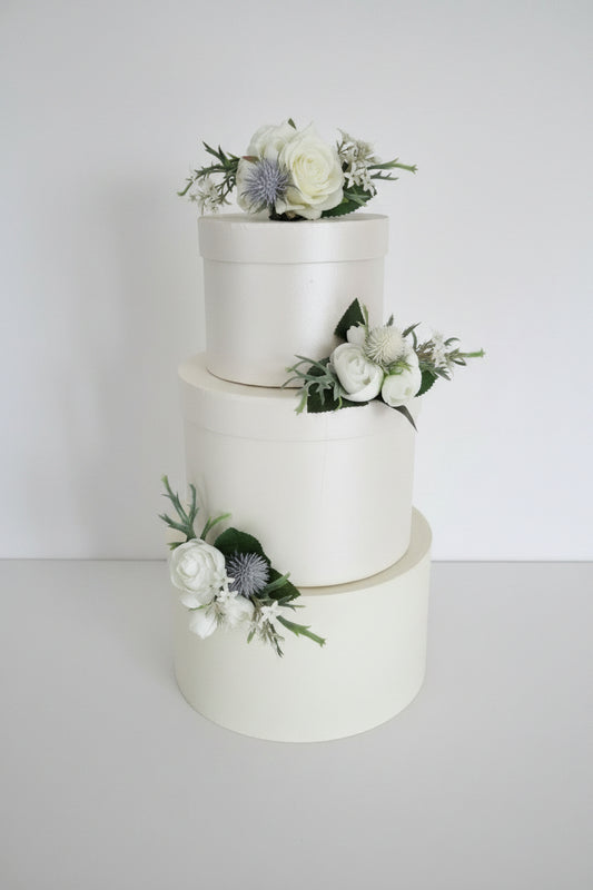 roses and thistles silk cake flowers